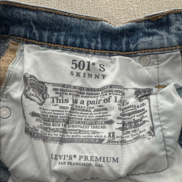 Y2K Levi’s 501® Skinny Jeans – Light Wash (W27 L28) - Picture 14 of 17